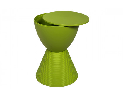 LeisureMod Boyd Modern Round Side End Table - Green