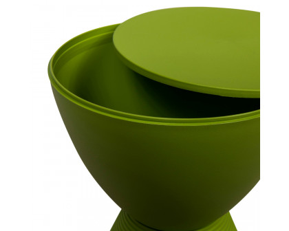 LeisureMod Boyd Modern Round Side End Table - Green