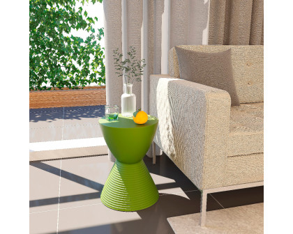 LeisureMod Boyd Modern Round Side End Table - Green