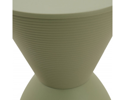 LeisureMod Boyd Modern Round Side End Table - Olive Green