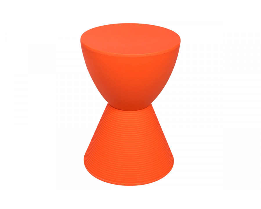 LeisureMod Boyd Modern Round Side End Table - Orange