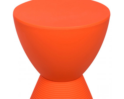 LeisureMod Boyd Modern Round Side End Table - Orange