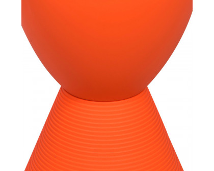 LeisureMod Boyd Modern Round Side End Table - Orange