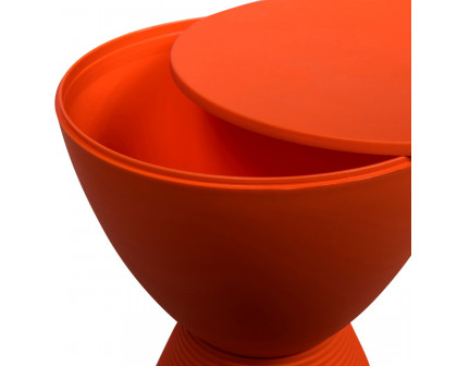 LeisureMod Boyd Modern Round Side End Table - Orange