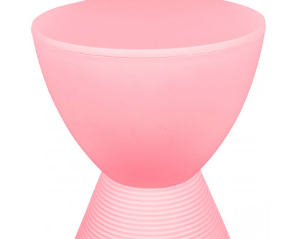 LeisureMod Boyd Modern Round Side End Table - Pink