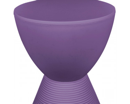 LeisureMod Boyd Modern Round Side End Table - Purple