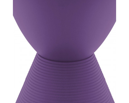 LeisureMod Boyd Modern Round Side End Table - Purple