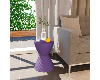 LeisureMod Boyd Modern Round Side End Table - Purple