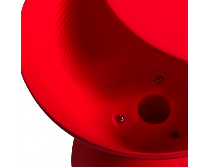 LeisureMod Boyd Modern Round Side End Table - Red