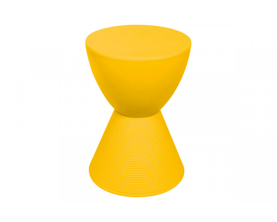 LeisureMod Boyd Modern Round Side End Table - Yellow