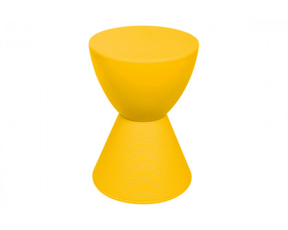 LeisureMod Boyd Modern Round Side End Table - Yellow