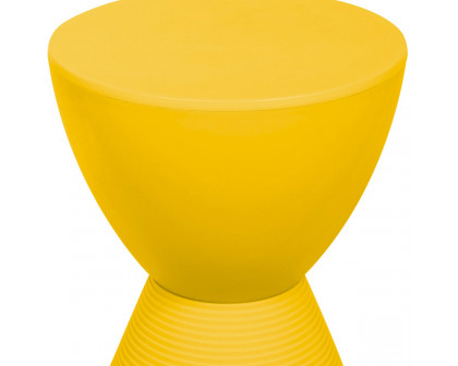 LeisureMod Boyd Modern Round Side End Table - Yellow