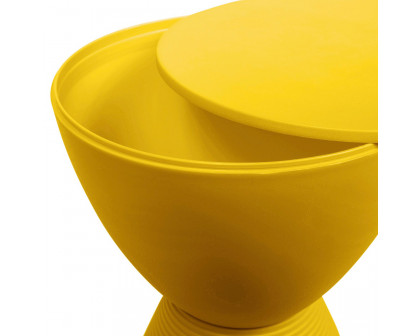 LeisureMod Boyd Modern Round Side End Table - Yellow