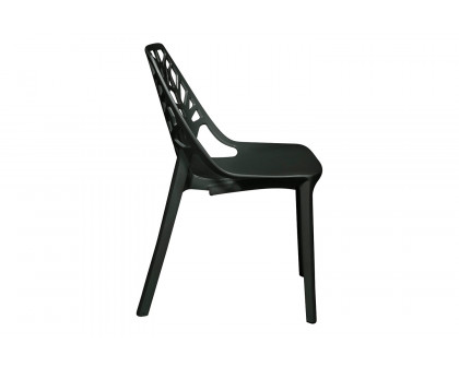 LeisureMod Cornelia Modern Dining Side Chair - Solid/Black