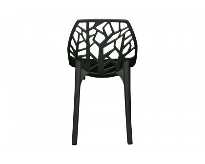 LeisureMod Cornelia Modern Dining Side Chair - Solid/Black