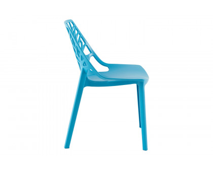 LeisureMod Cornelia Modern Dining Side Chair - Blue