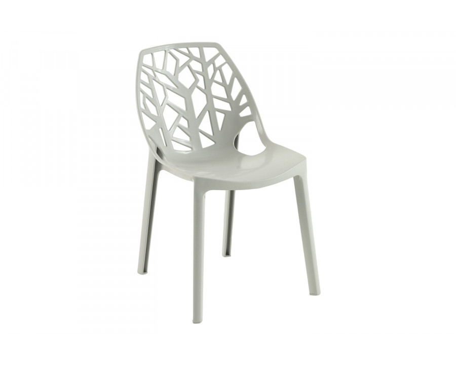 LeisureMod Cornelia Modern Dining Side Chair - Gray