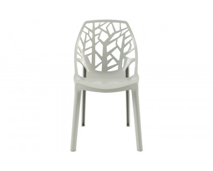 LeisureMod Cornelia Modern Dining Side Chair - Gray