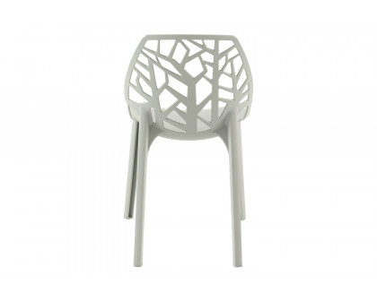 LeisureMod Cornelia Modern Dining Side Chair - Gray