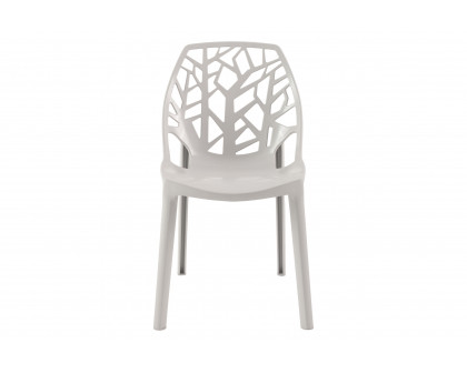 LeisureMod Modern Cornelia Dining Chair (Set Of 2) - Solid Gray