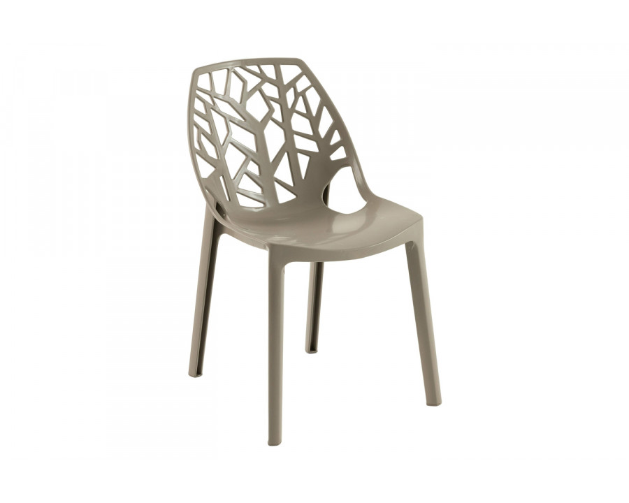 LeisureMod Cornelia Modern Dining Side Chair - Taupe