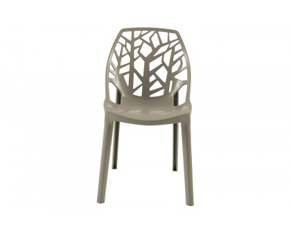 LeisureMod Cornelia Modern Dining Side Chair - Taupe