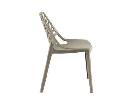 LeisureMod Cornelia Modern Dining Side Chair - Taupe