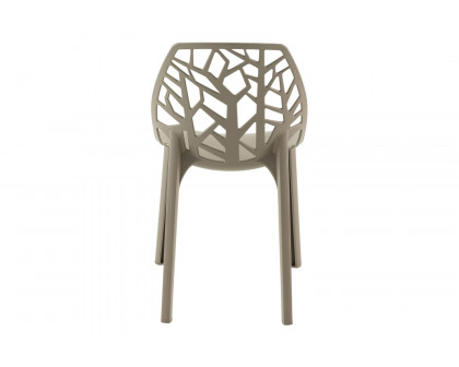 LeisureMod Cornelia Modern Dining Side Chair - Taupe