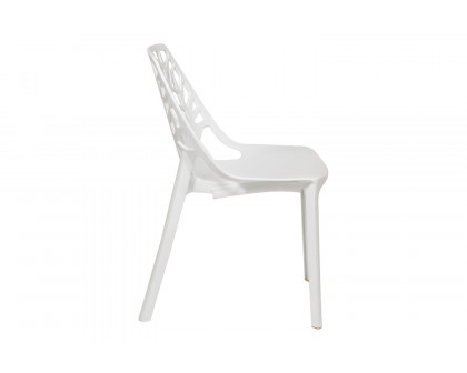 LeisureMod Cornelia Modern Dining Side Chair - Solid/White