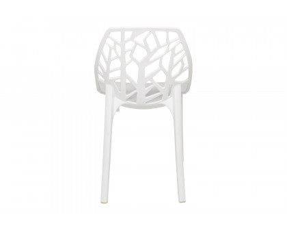 LeisureMod Cornelia Modern Dining Side Chair - Solid/White