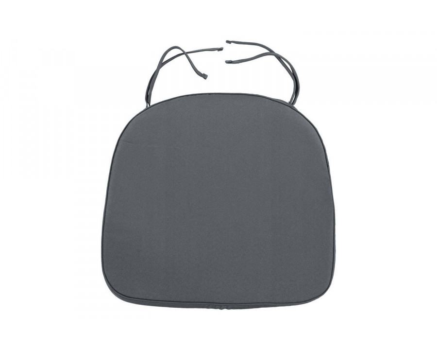 LeisureMod Modern Dining Chair Cushion Pads - Dark Gray