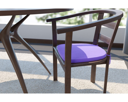 LeisureMod Modern Dining Chair Cushion Pads - Purple