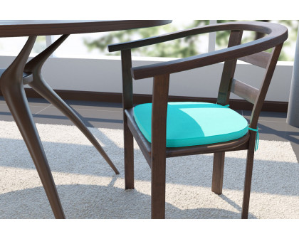 LeisureMod Modern Dining Chair Cushion Pads - Teal