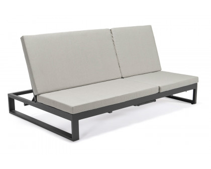 LeisureMod Chelsea Convertible Double Chaise Lounge Chair and Sofa with Cushions