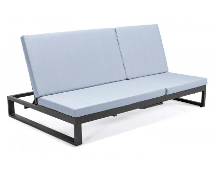 LeisureMod Chelsea Convertible Double Chaise Lounge Chair and Sofa with Cushions