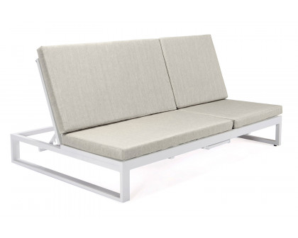 LeisureMod Chelsea Convertible Double Chaise Lounge Chair and Sofa with Cushions