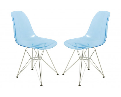 LeisureMod Cresco Molded Eiffel Side Chair (Set Of 2)