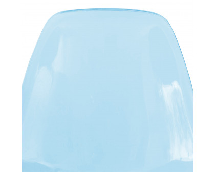 LeisureMod Cresco Molded Eiffel Side Chair (Set Of 2) - Transparent Blue