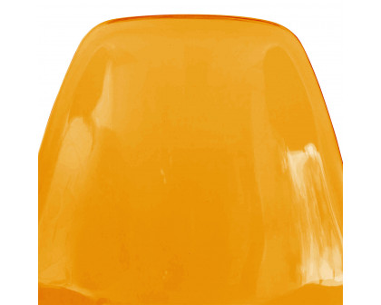 LeisureMod Cresco Molded Eiffel Side Chair With Gold Base (Set Of 2) - Transparent Orange