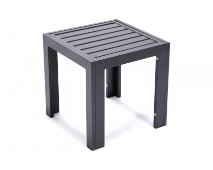 LeisureMod Chelsea Modern Aluminum Patio Side Table