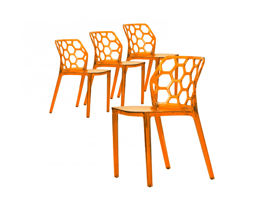 LeisureMod Modern Dynamic Dining Chair (Set Of 4)