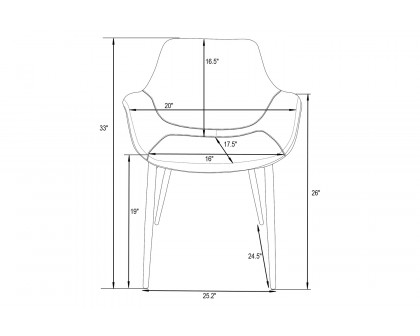 LeisureMod Markley Modern Leather Dining Arm Chair with Gold Metal Legs - Olive Green