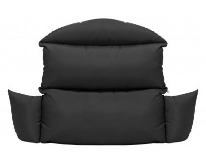 LeisureMod Hanging 2 person Egg Swing Cushion - Black