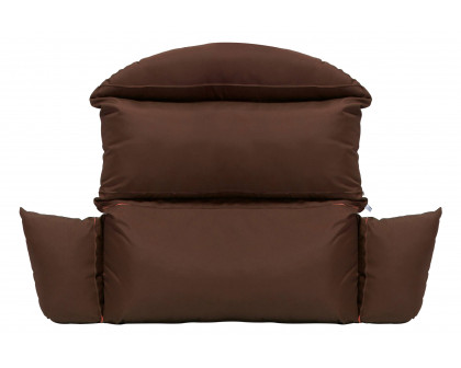 LeisureMod Hanging 2 person Egg Swing Cushion - Brown