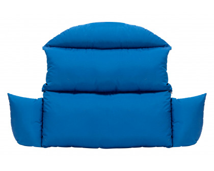 LeisureMod Hanging 2 person Egg Swing Cushion - Blue