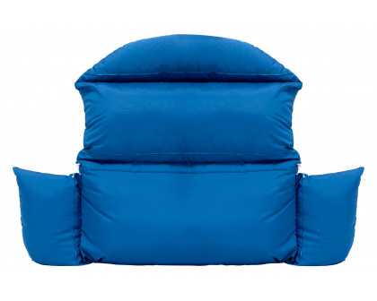 LeisureMod Hanging 2 person Egg Swing Cushion - Blue