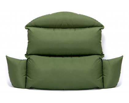 LeisureMod Hanging 2 person Egg Swing Cushion - Dark Green