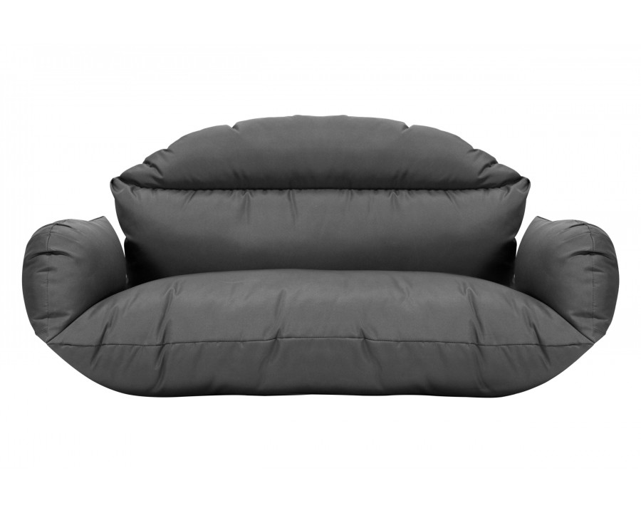 LeisureMod Hanging 2 person Egg Swing Cushion - Dark Gray