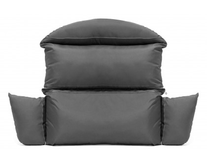 LeisureMod Hanging 2 person Egg Swing Cushion - Dark Gray