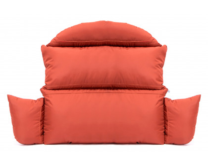 LeisureMod Hanging 2 person Egg Swing Cushion - Dark Orange